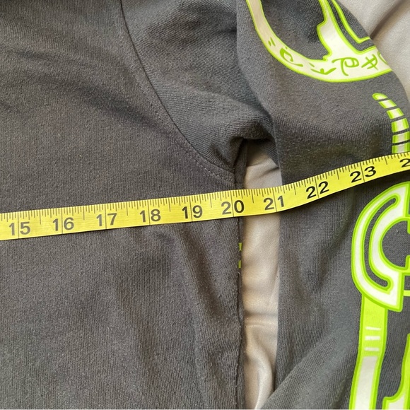 Brothers Full Front Zip Masked Robot Hoodie XXL (16) Grey and Green - Picture 14 of 15